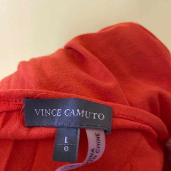 Vince Camuto Orange Scoop Back Drape Neck Top - Picture 7 of 8